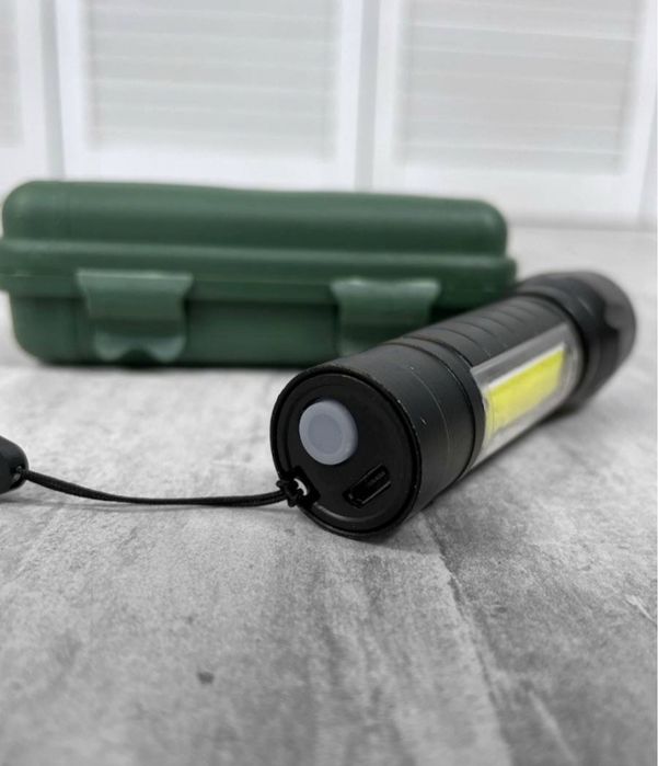 Фонарик ручной COB USB micro charge