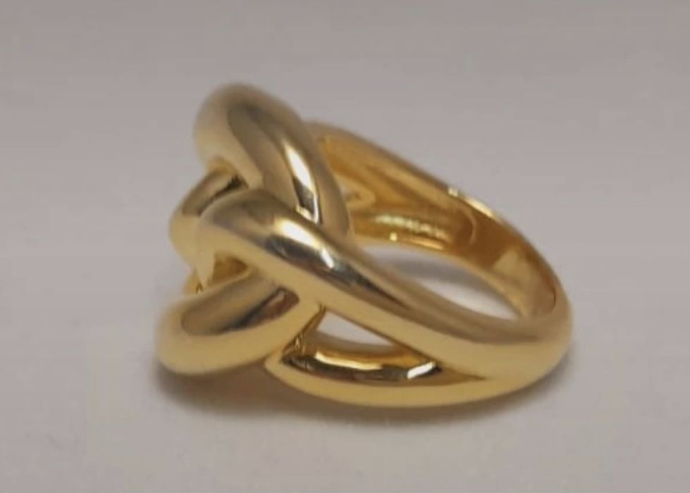 Anel em prata Dourada