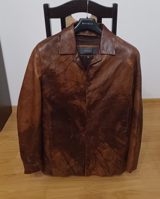 Kurtka Męska Skóra Wysokiej Jakości Marbet Brązowa L Nowa