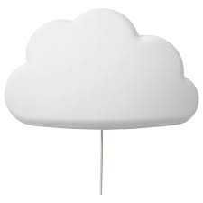 Candeeiro LED de parede, nuvem branco UPPLYST IKea