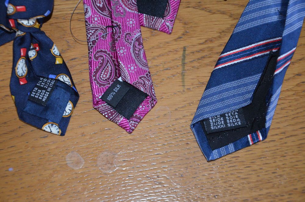 3 szt. zestaw krawat jedwabne 100% Silk