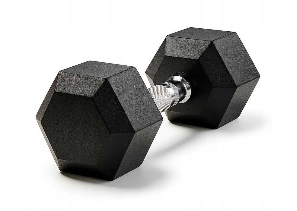 Hantel Żeliwny HEX 50 kg Żeliwne Do Ćwiczeń Gumowany Hantla Żeliwo Powlekane SPORT FOR FUN