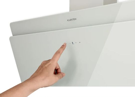 Okap kuchenny 90 cm biały szklany Klarstein   E-075