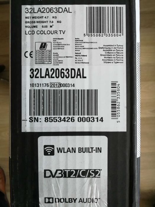 Telewizor Toshiba 32LA2063DAL DVBT2 / C / S2 Smart TV WLAN Android TV