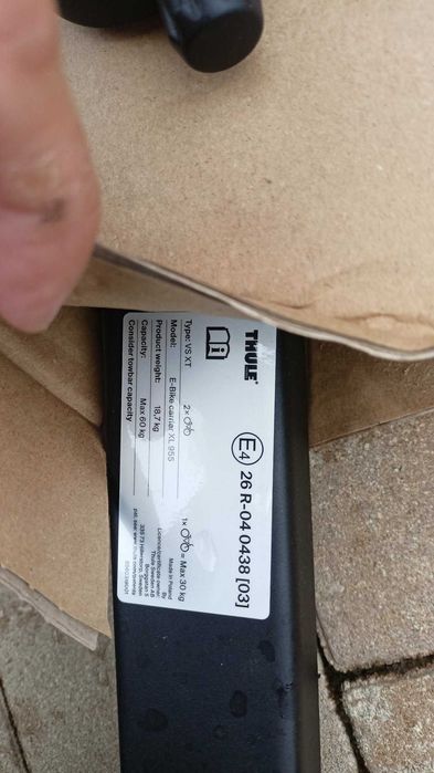 Bagażnik hak Thule Velospace 955 XL ebike carrier 13pin, 60kg raz użyty