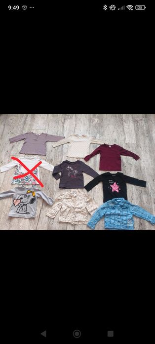 Zestaw bluzek 86/92