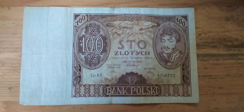 Banknot 100złotych orginał 1934r