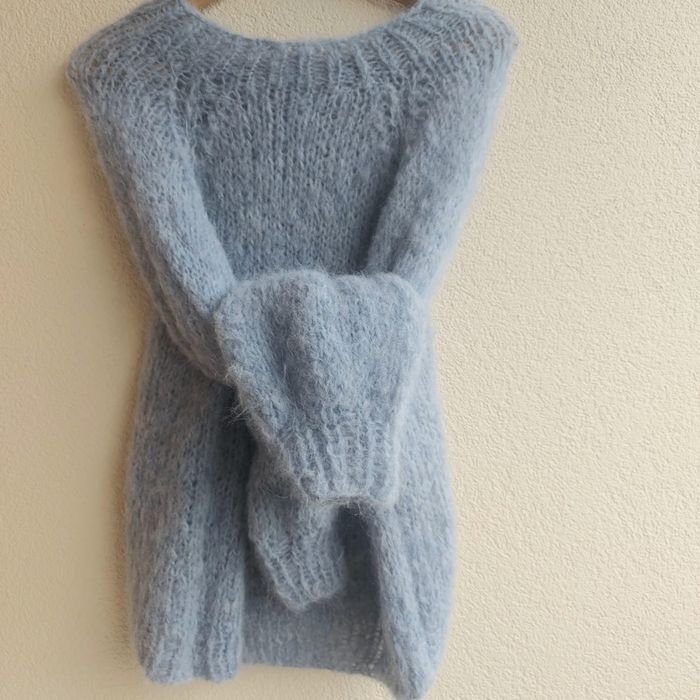 Puszysty sweter Alpaka z Merino.Handmade.