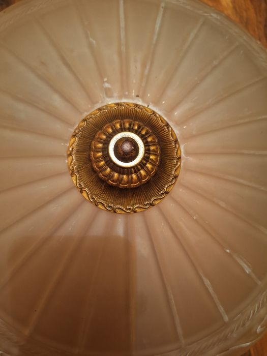 Duza lampa plafon podsufitowa szklana