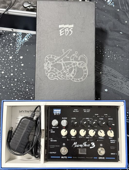 Preamp EBS MicroBass 3 analogowy do gitary basowej