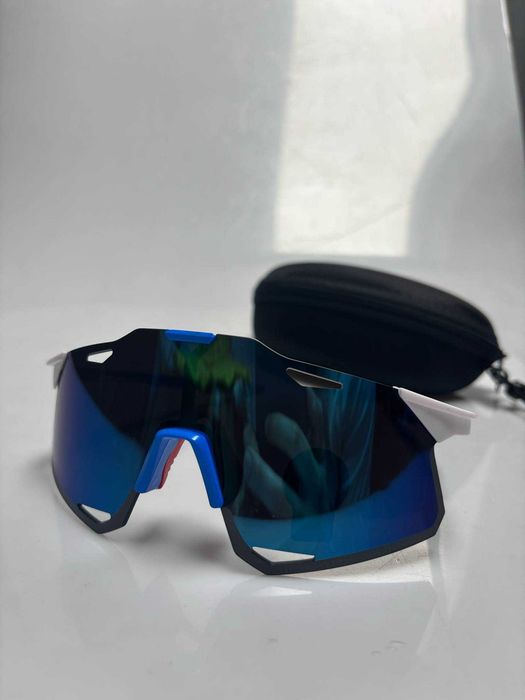 Męskie Przeciwsłoneczne Okulary Rowerowe Sportowe Gogle z Etui