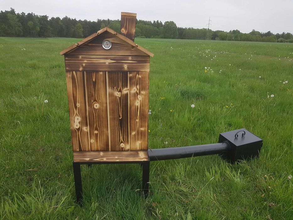 Wędzarnia drewniana LEO MIDI wędzok wędzarka piec stolik komplet