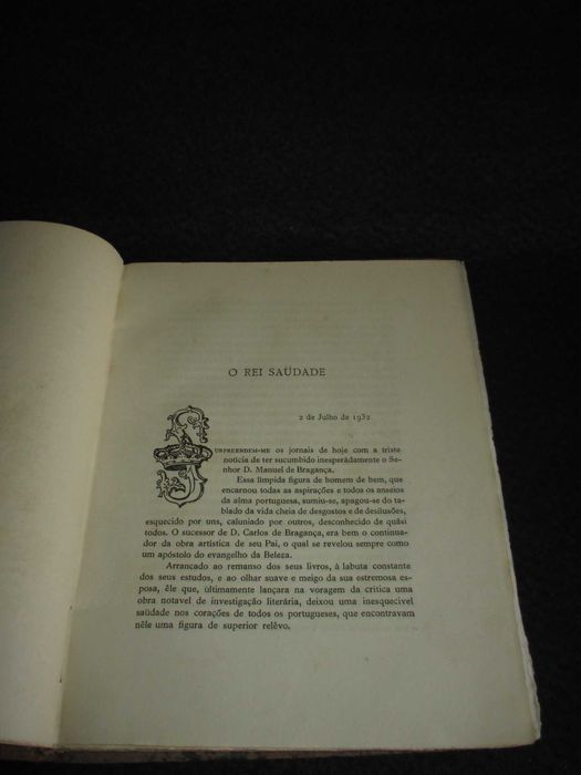 Livro O Rei Saudade José Dias Sanches 54 gravuras 1932