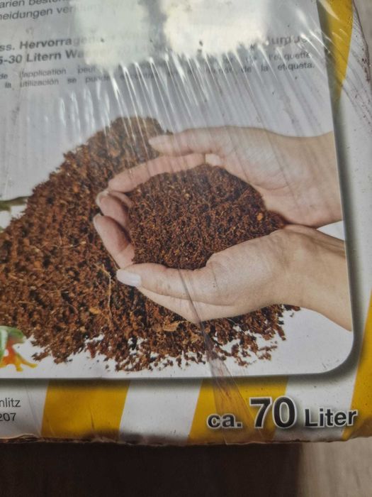 Podłoże z włókna kokosowego do terrarium 70 litrów