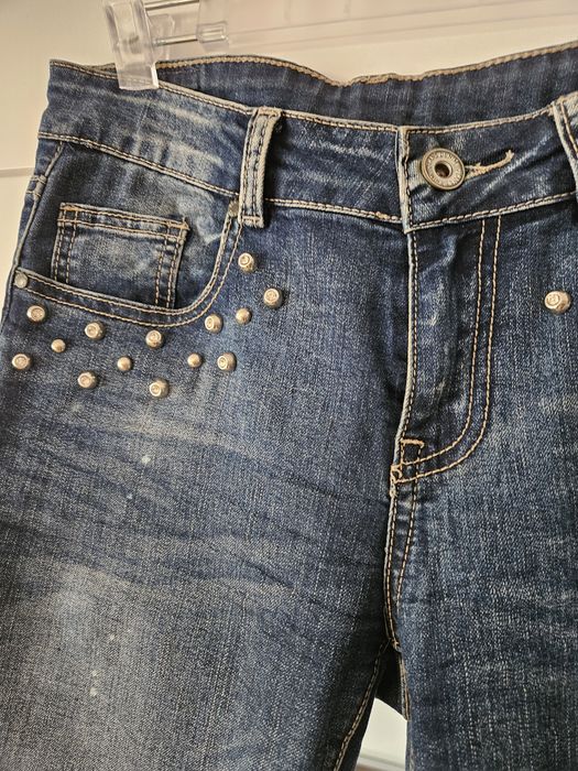 Dżinsy spodnie Hand Work Denim z dżetami