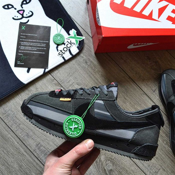 Мужские кроссовки Nike Cortez X Union 'Black\Gray' Premium. 40-45