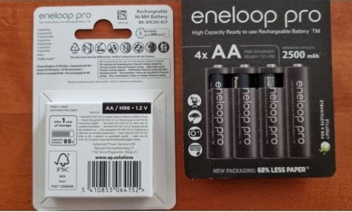 Panasonic Eneloop АА 2500мАн