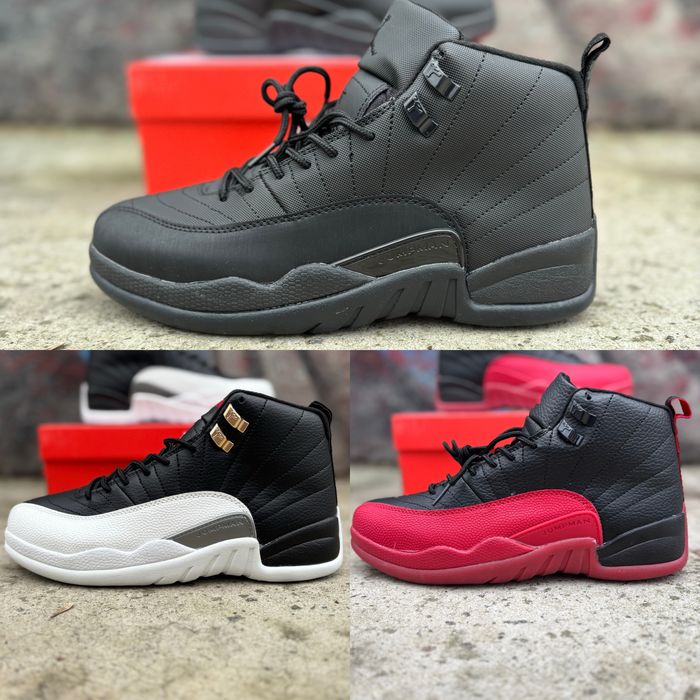 Мужские кроссовки Nike Air Jordan Retro 12 Black Red playoffs 2022 GS