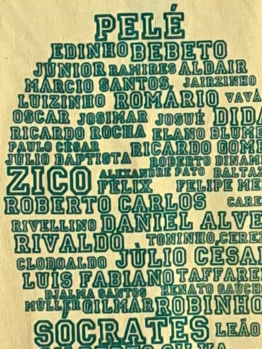 Camiseta  Brasil jogadores célebres