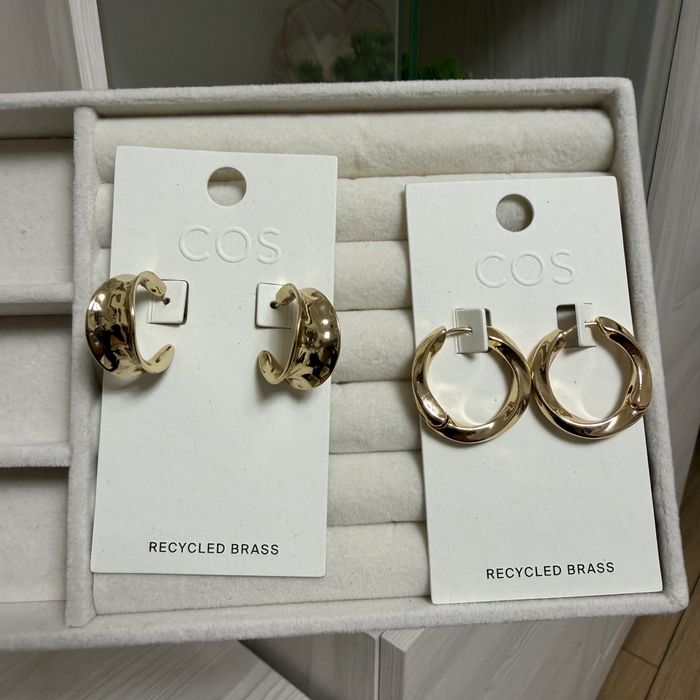 Сережки кільця Cos золотисті