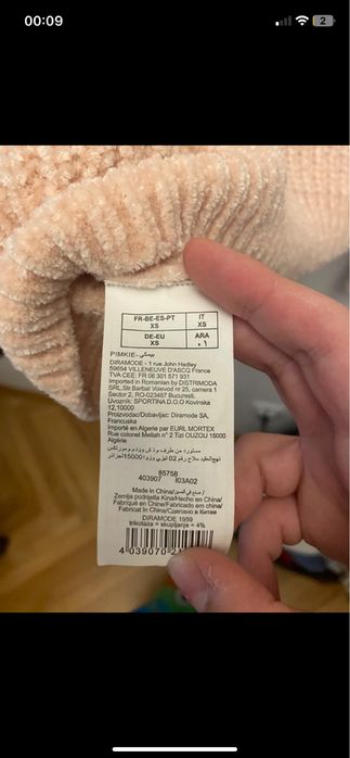 Sweterek sweter krótki pimkie pudrowy róż XS/S cieplły miękki szkoła
