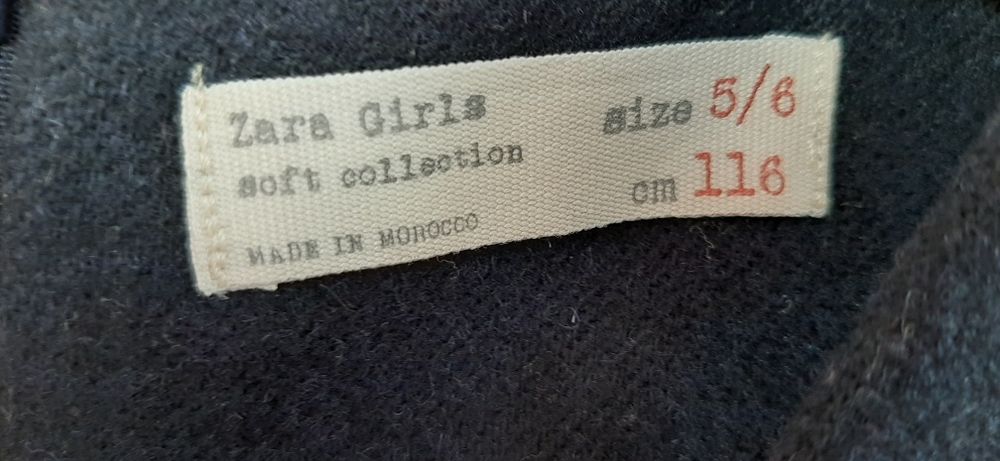 Zara sukienka granatowa 5-6 lat