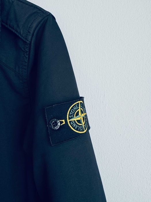 Stone Island David-TC Trench Coat Jacket Navy ice