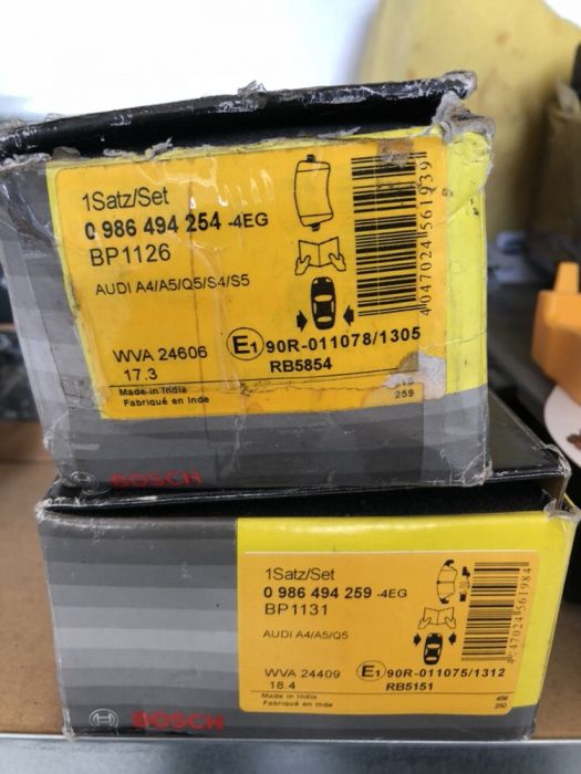 Set Conjunto Pastilhas Travão Frente e Trás Audi A4 A5 Q5