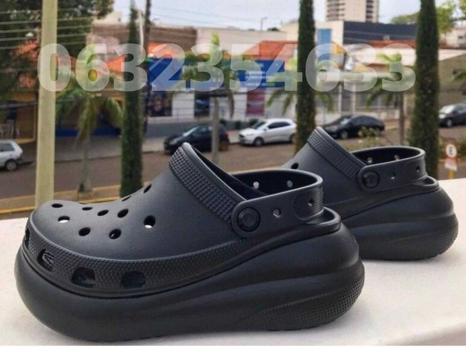 Жіночі клоги крокси на платформі 6 см Високе взуття Crocs Crush Clog