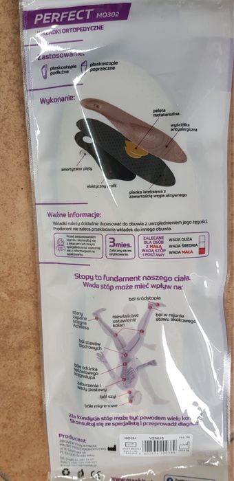 Wkładki na płaskostopie poprzeczne i podłużne