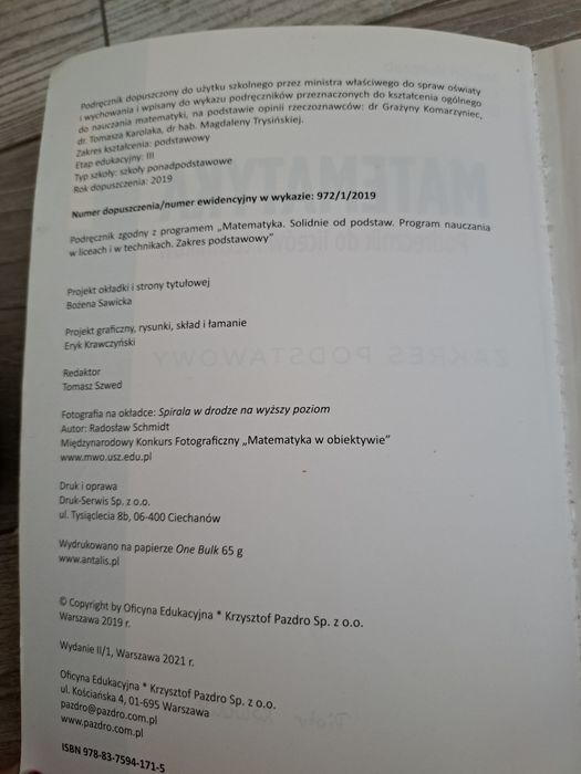 Matematyka podręcznik 1
