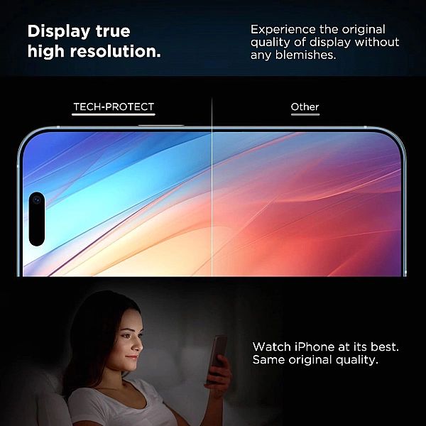 Szkło hartowane Tech-Protect Quick Set+ 2-pack na iPhone 14 Pro - czar