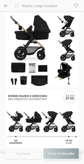 Wózek 4w1 Idealny na start! Wyprawka