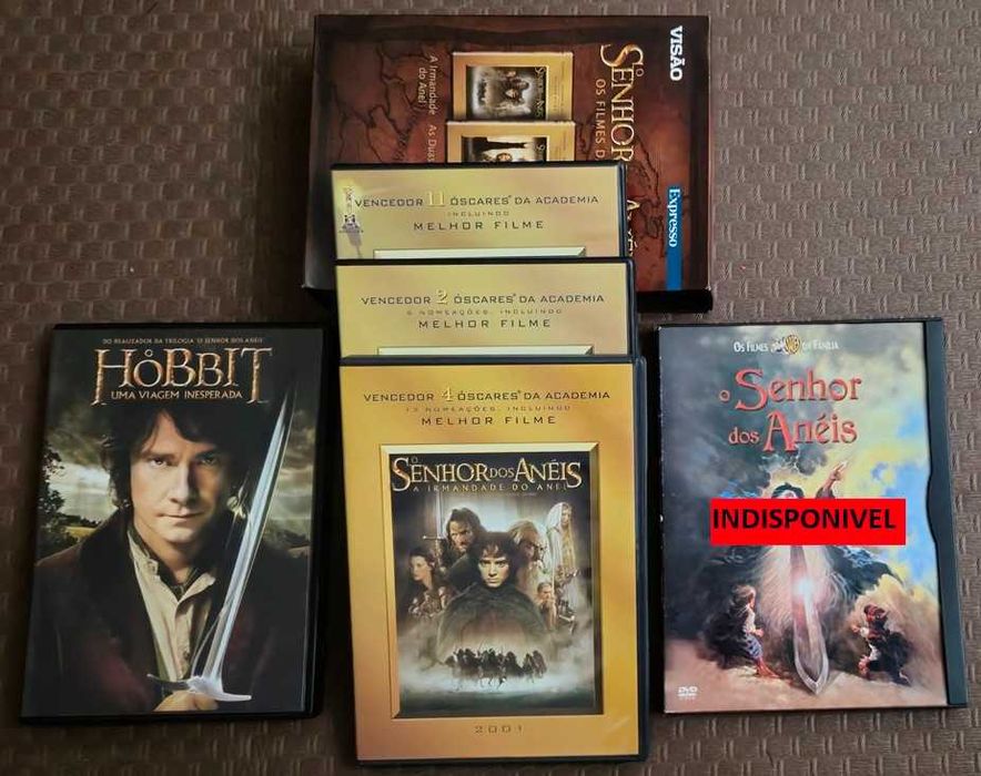 DVDs Senhor dos Aneis (The Lord of the Rings)