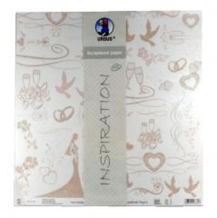 Papier do scrapbookingu ślub 5 arkuszy Galeria Hobby ,305x4 mm