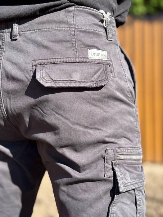 Штани чоловічі карго Loshan утеплені чорні олива сірі