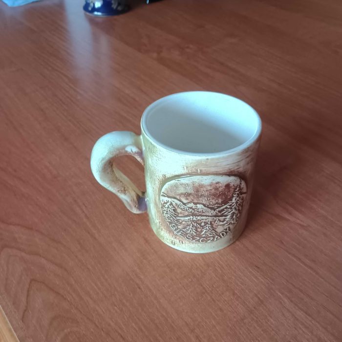 Ceramiczny kubek rzeźbiony BIESZCZADY
