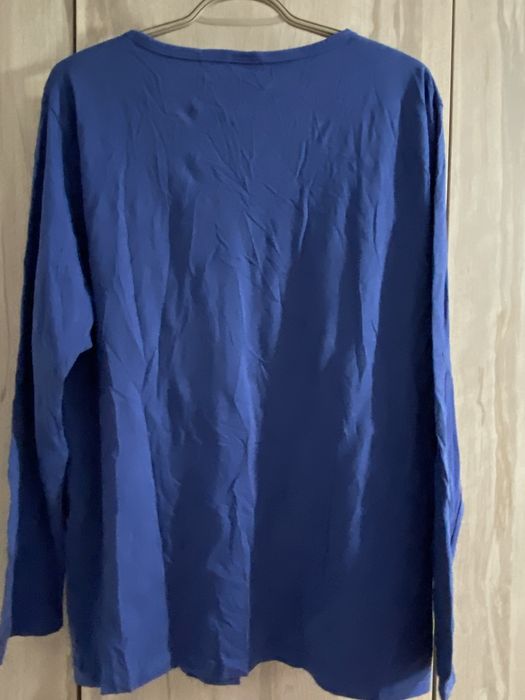 Skin to skin niebieska 5XL 50 bluzka damska bawełna plus size