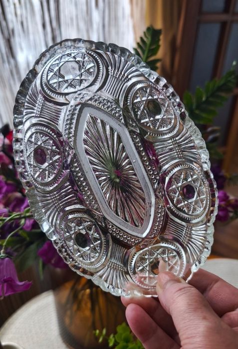 Ваза салатник блюдо хрусталь кришталь старинное стекло Мальцов подарок