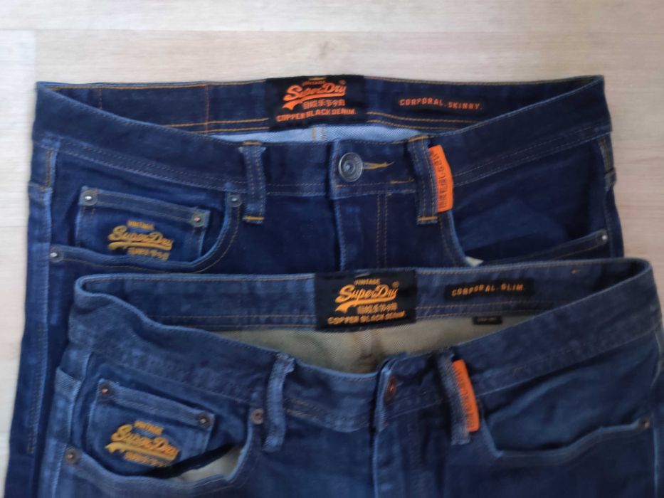 Чоловічі стрейчеві сині джинси superdry 30 р пояс 40 см