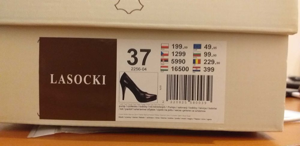 Szpilki czarne skórzane firmy Lasocki roz 37