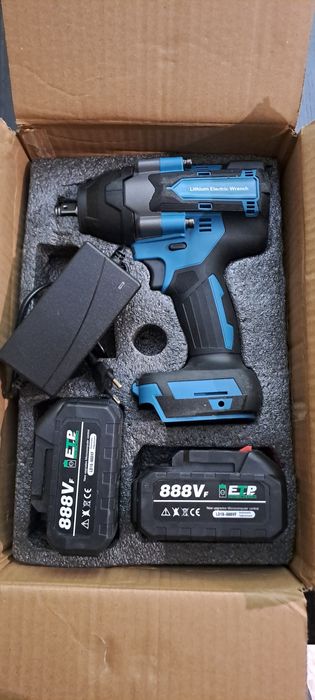 Pistola de impacto 1800Nm 1/2 a Bateria 21v + 2 Baterias (Artigo Novo)