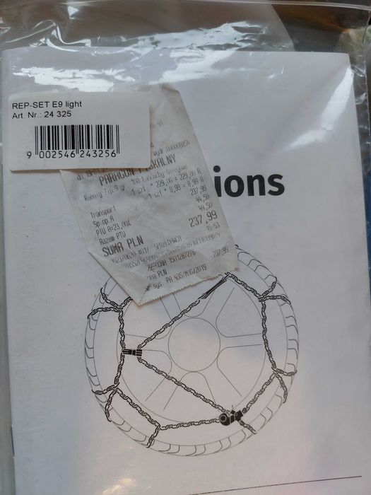 Łańcuchy śniegowe Konig ZIP9 100 9mm. Wrocław Krzyki • OLX.pl