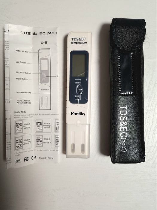 Цифровий вимірювач, тестер якості води 2 в 1. Homtiky.
