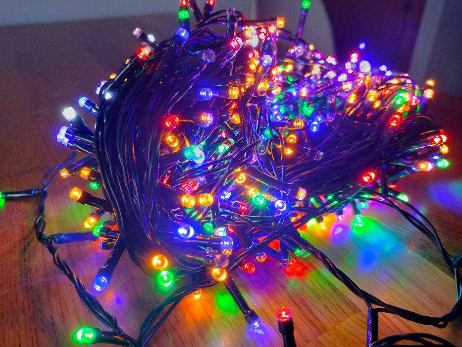 Lampki choinkowe 500 led multikolor nowe zewnętrzne i wewnętrzne 35m