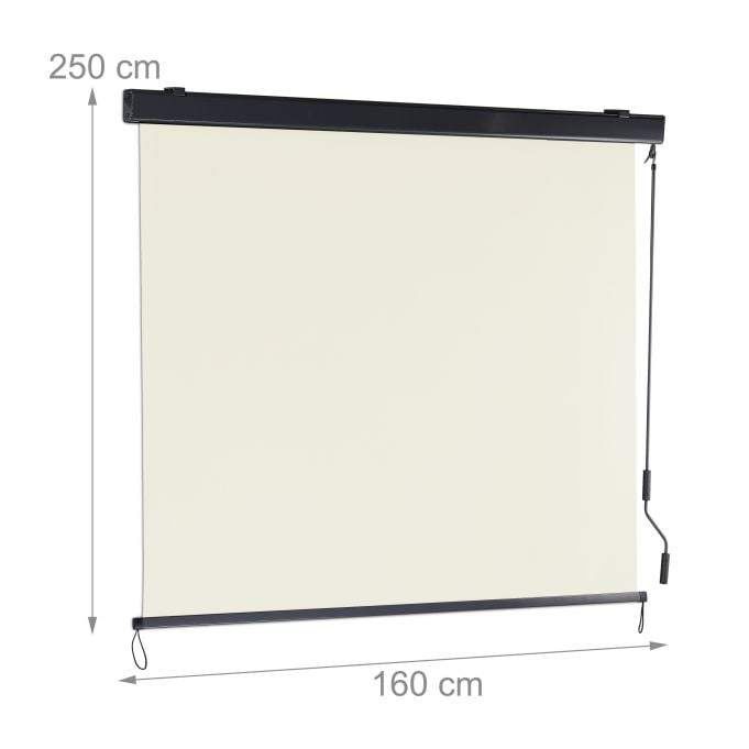 Beżowa beżowa markiza pionowa z korbą 250x 160 cm