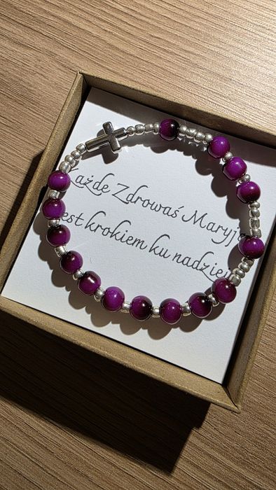 Różaniec na rękę w formie bransoletki