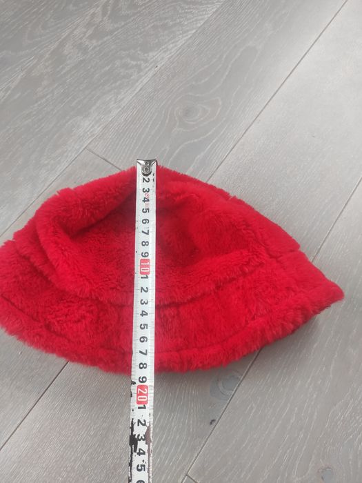 Тепла пухнаста Панама шапка червона хутряний капелюх