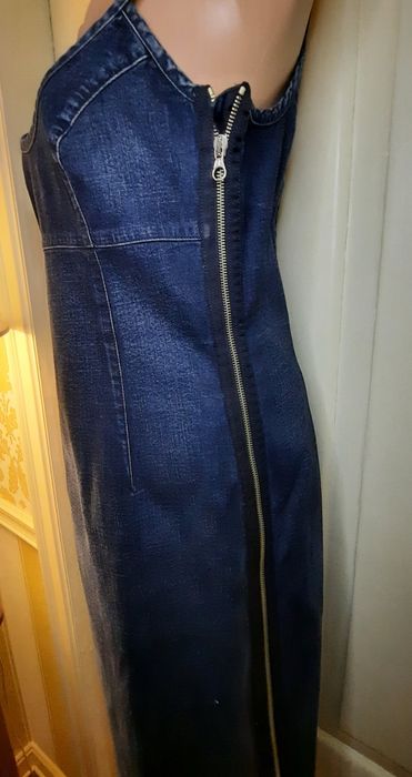 Женский джинсовый сарафан.  Сислей Италия