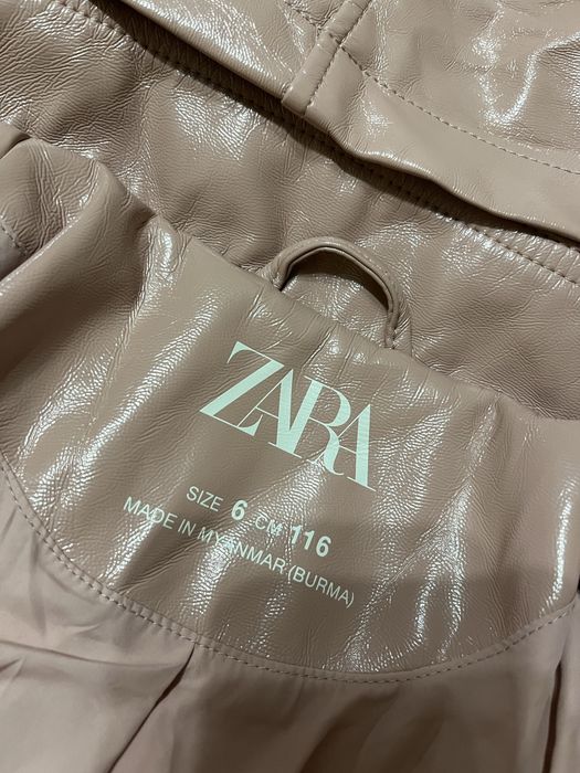 Плащ лаковый тренч zara, 116 см
